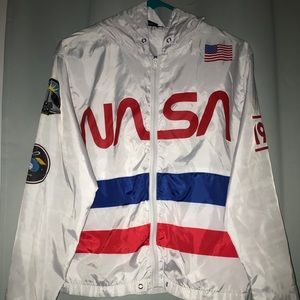 white nasa bomber jacket